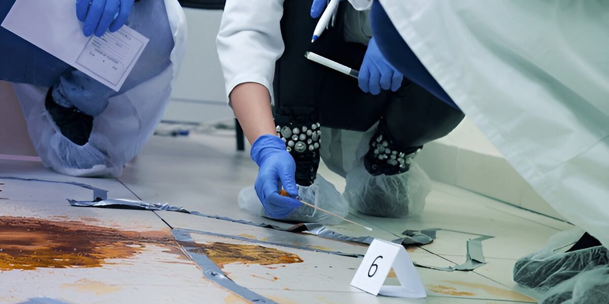 forensic technician using LIMS